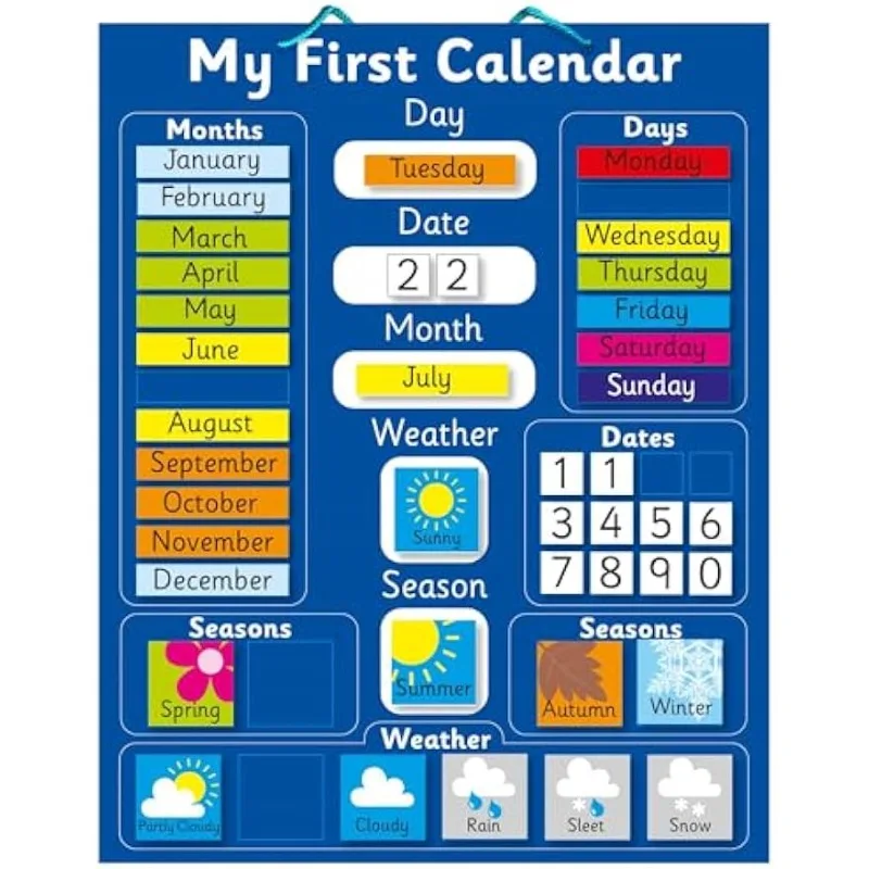 Calendrier Magique 03/Magnétique pour Enfants, pour la Semaine d'Irritation Présв, pour Mur