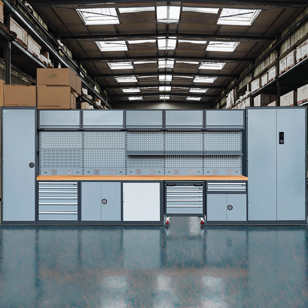 Rockshell Heavy Steel Combination Industrial Tool Cabinet Garage Workbench for Workshop Use