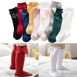 Baby Zeug Neugeborene Mädchen Prinzessin Socken Säugling Knies trümpfe Bogen Kinder Kinder Mädchen Herbst Winter Baumwolle Mid-Tube Socken