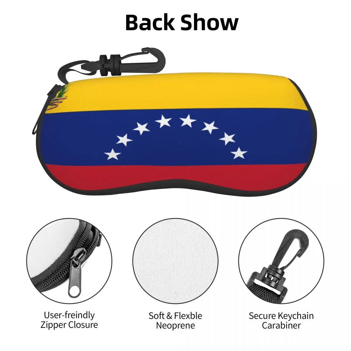 Borsa per occhiali Unisex custodia protettiva bandiera del Venezuela scatola per occhiali da sole portatile scatola per occhiali da lettura