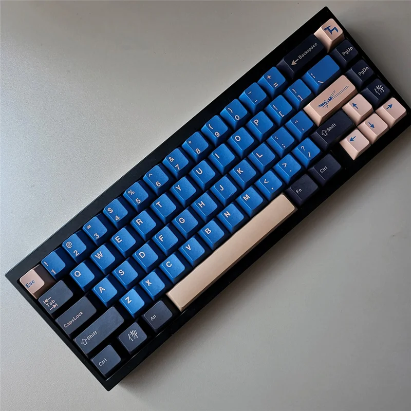 

Durable-Keycaps Pbt Cherry Profile Blue Samurai Big Set Key Caps Испанские, французские, немецкие, английские колпачки для клавиш для механических клавиатур