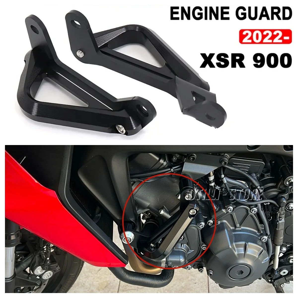 

For YAMAHA MT09 SP Tracer 9 GT Motorcycle Accessoris Engine Guard Crash Bar Frame Body Anti-crash Pad Fairing Falling Protection