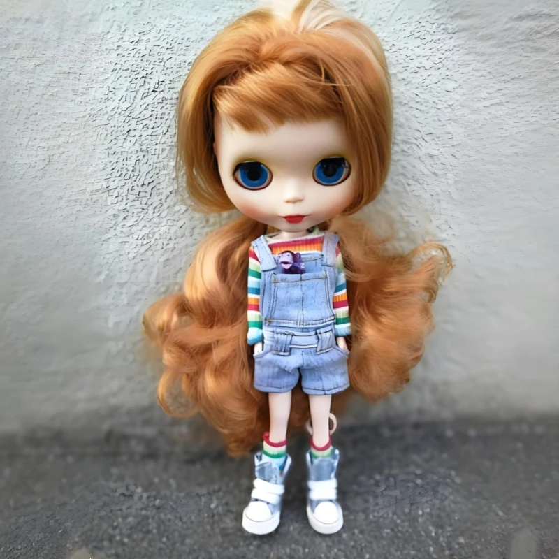Tilda-Botas de muñeca Blythe de 3,5 cm, zapatos bonitos de lona para BJD, zapatillas de deporte informales para muñecas, accesorios, un par, 1/8