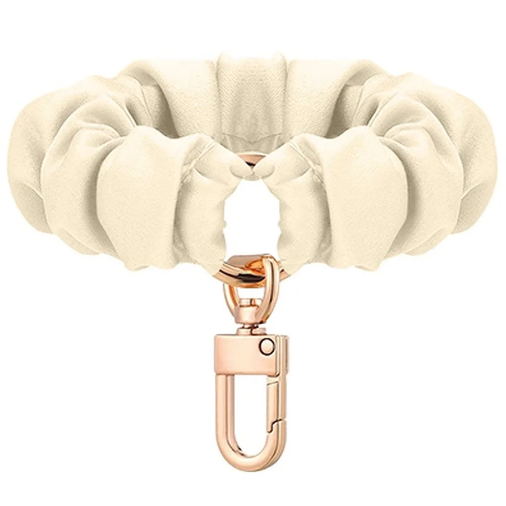 Keychain Ring with Wristlet Lanyard for Keys 20CM Circumference Thickening Simulation Wire Zinc Alloy Secure Hold