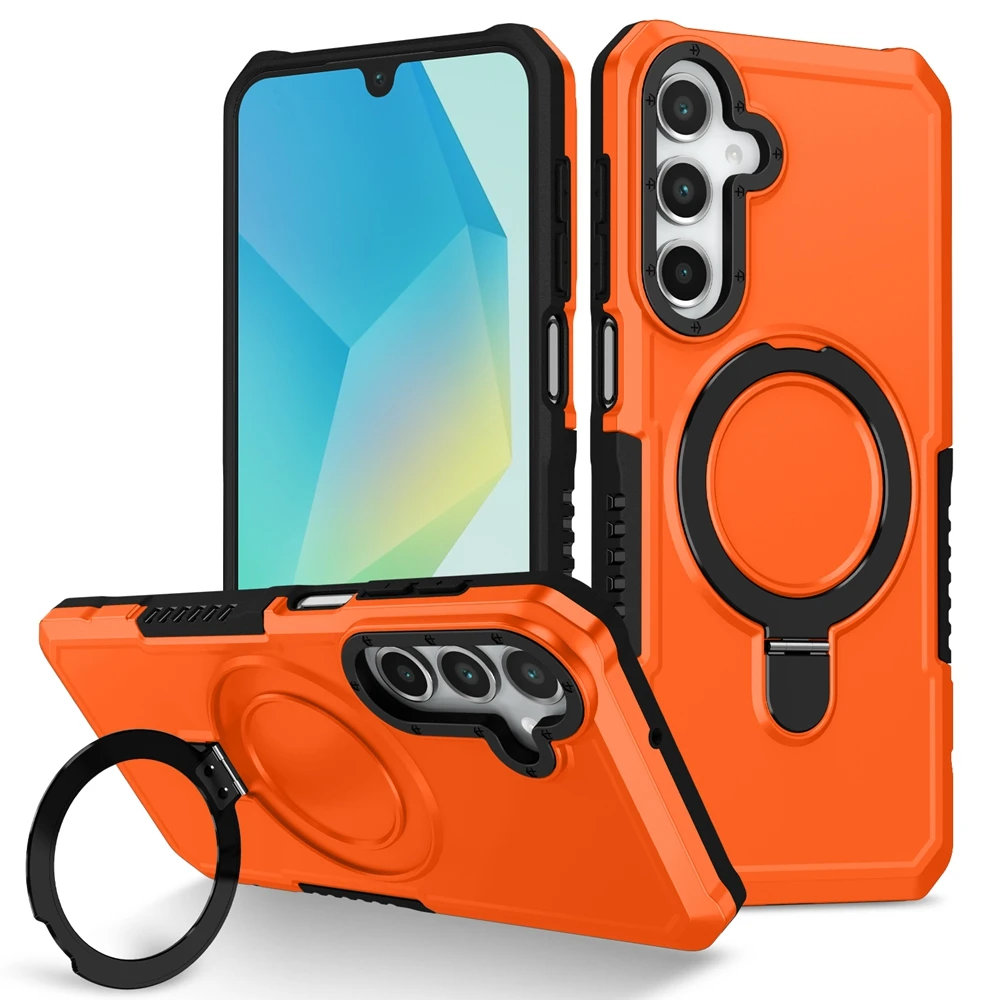Luxuriöse Panzer-Halterungshülle für Samsung Galaxy A03S A05 A06 A13 A15 A16 A22 A23 A24 A32 A33 A35 A52 A55 mit Ringhalter und Standfunktion – Detail 3