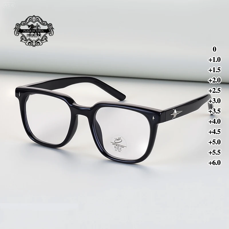 

0 To +6.0 Classic Brand Anti Blue Light Gradient Glasses Computer Reading Glasses Optical Lenses With Medical Recipe Eyeglasses