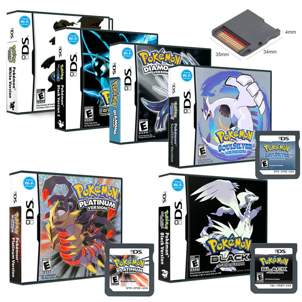 New Pokemon NDS Game Card 3DS 2DS DS Card SoulSilver HeartGold Platinum Game Card Pokemon Game Card Collecting Hobbies Gifts