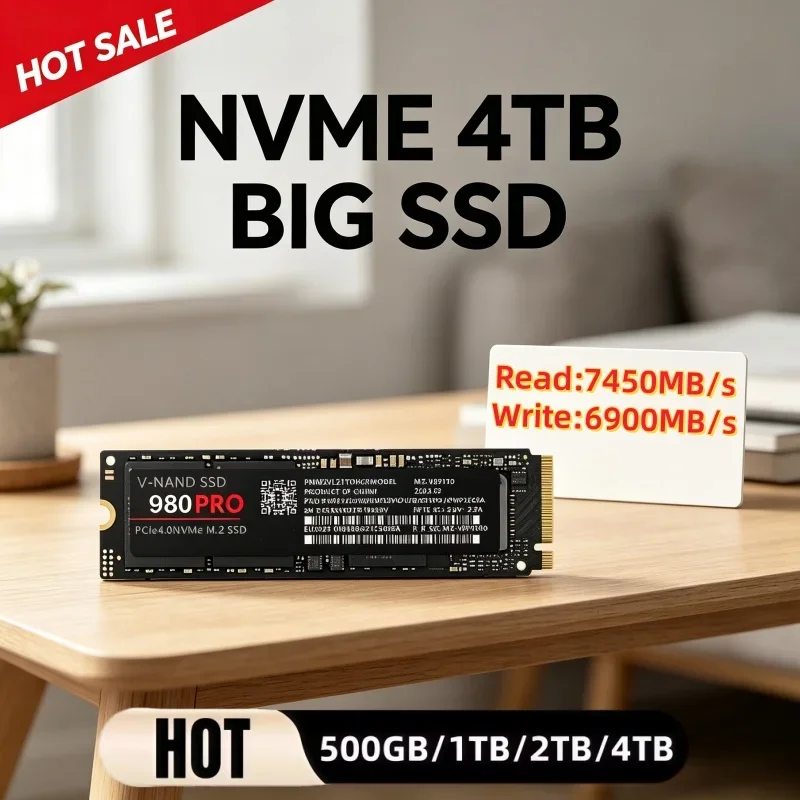 High End Gaming Storage 980 Pro M.2 2280 PCIe4 NVMe SSD 4TB NVMe Protocol Internal Drive For PS5 Laptop Creator PC Gaming Work