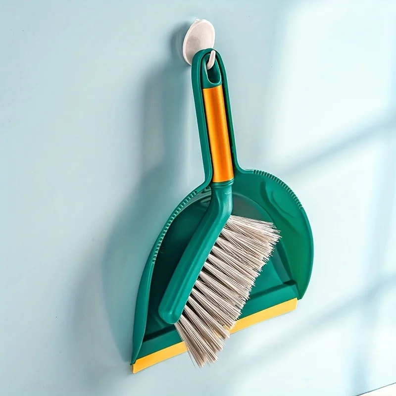 1 Set of Desktop Broom Dustpan Set, Compact Household Broom Suitable for Durable Plastic Soft Fur Mini Broom Broom in Households