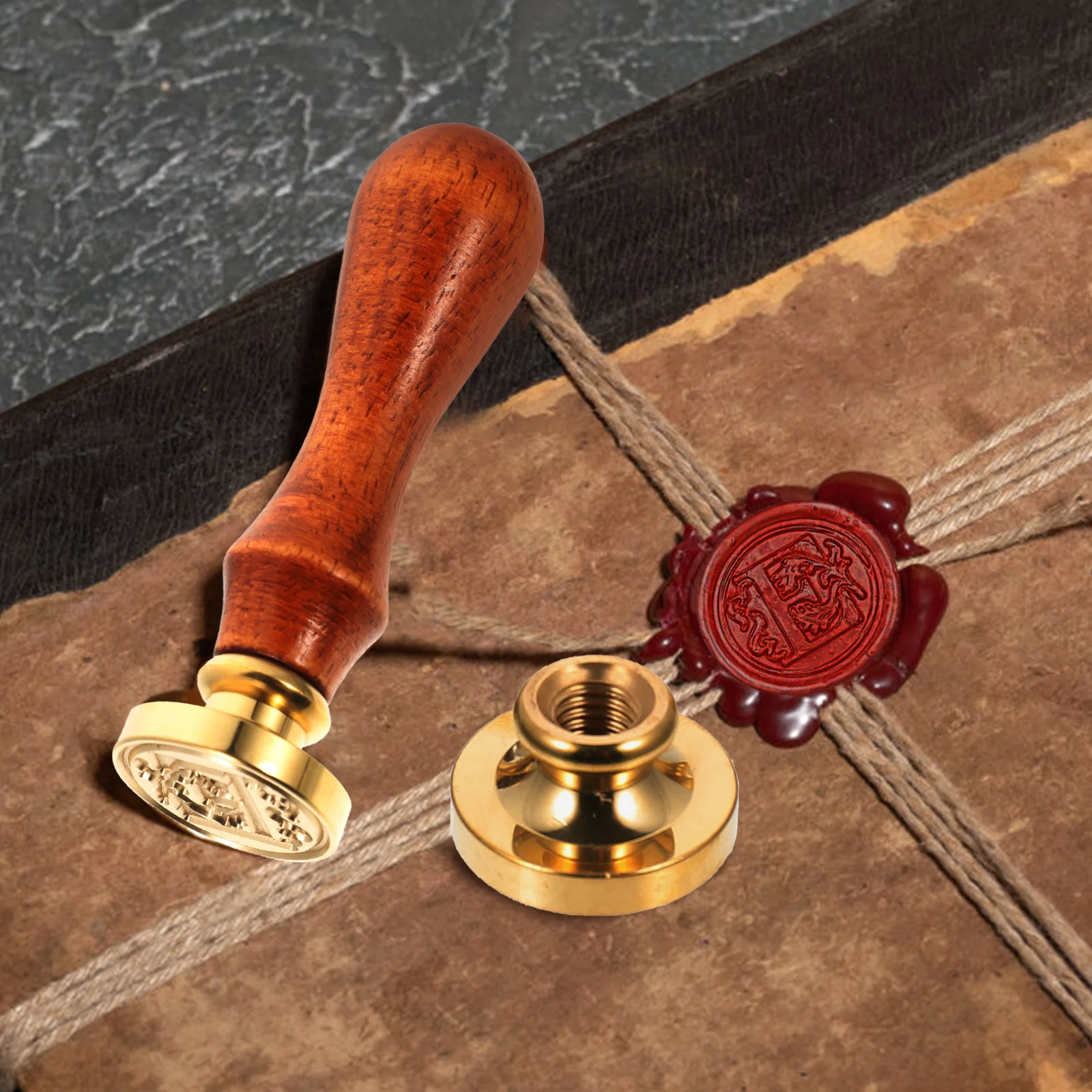 

16Pcs Elegant Wax Seal Stamp Sticks with Copper Seals for Weddings Birthday Parties DIY Crafts