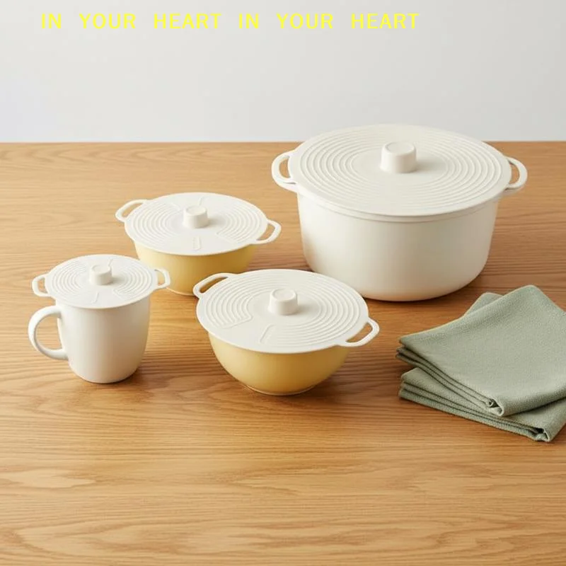 【X】3pcs Silicone Lids Set With Double Handle Pot Lid Heat-Resistant Microwave Splatterproof Cover Reusable For Bowls Plates Pans view 3