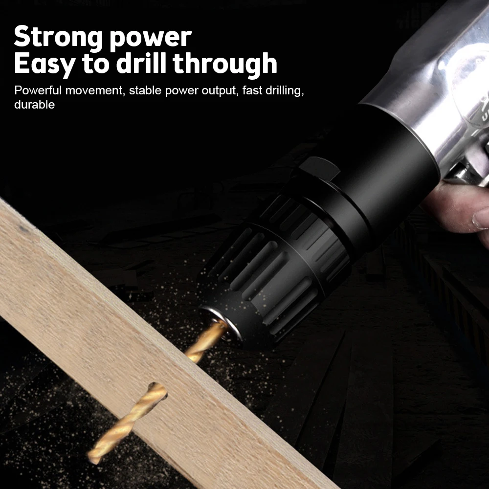 AD-102 1/4 "1800rpm عالية السرعة إيجابية انعكاس مسدس من نوع مدسرة بالهواء المضغوط الحفر مع تشاك وجع وموصل حربة سريعة