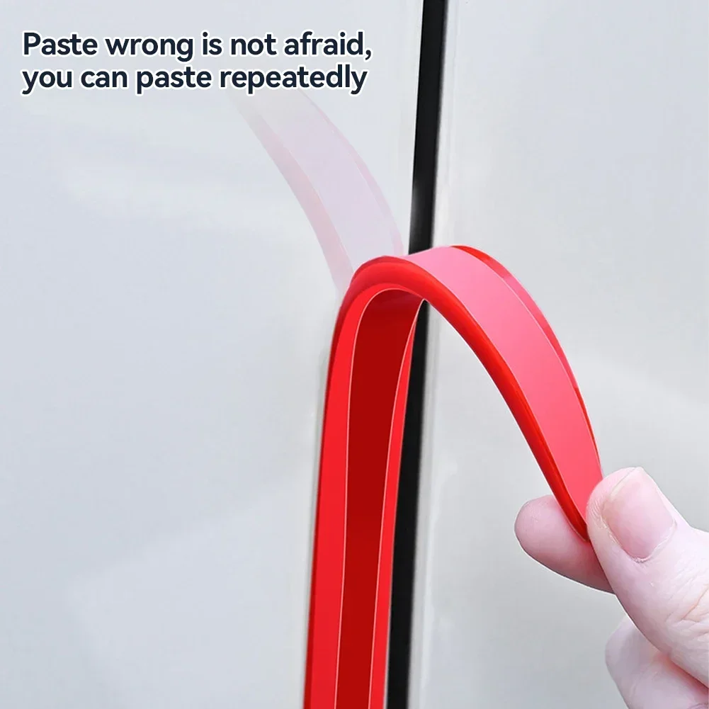 4 Stück 40cm Transparente Selbstklebende Antikollisionsstreifen Autotür-Rückspiegel-Stoßstangenschutz Universelles Auto-Außenzubehör – Detail 6