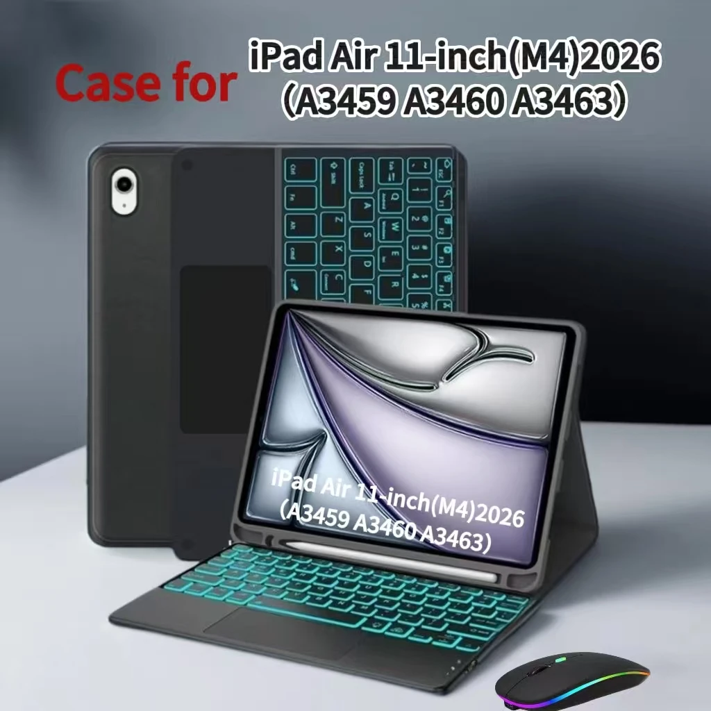 

Case For iPad Air 11-inch (M4),For iPad Air 11-inch (A3459 A3460 A3463) Detachable Keyboard Case with Pen Holder