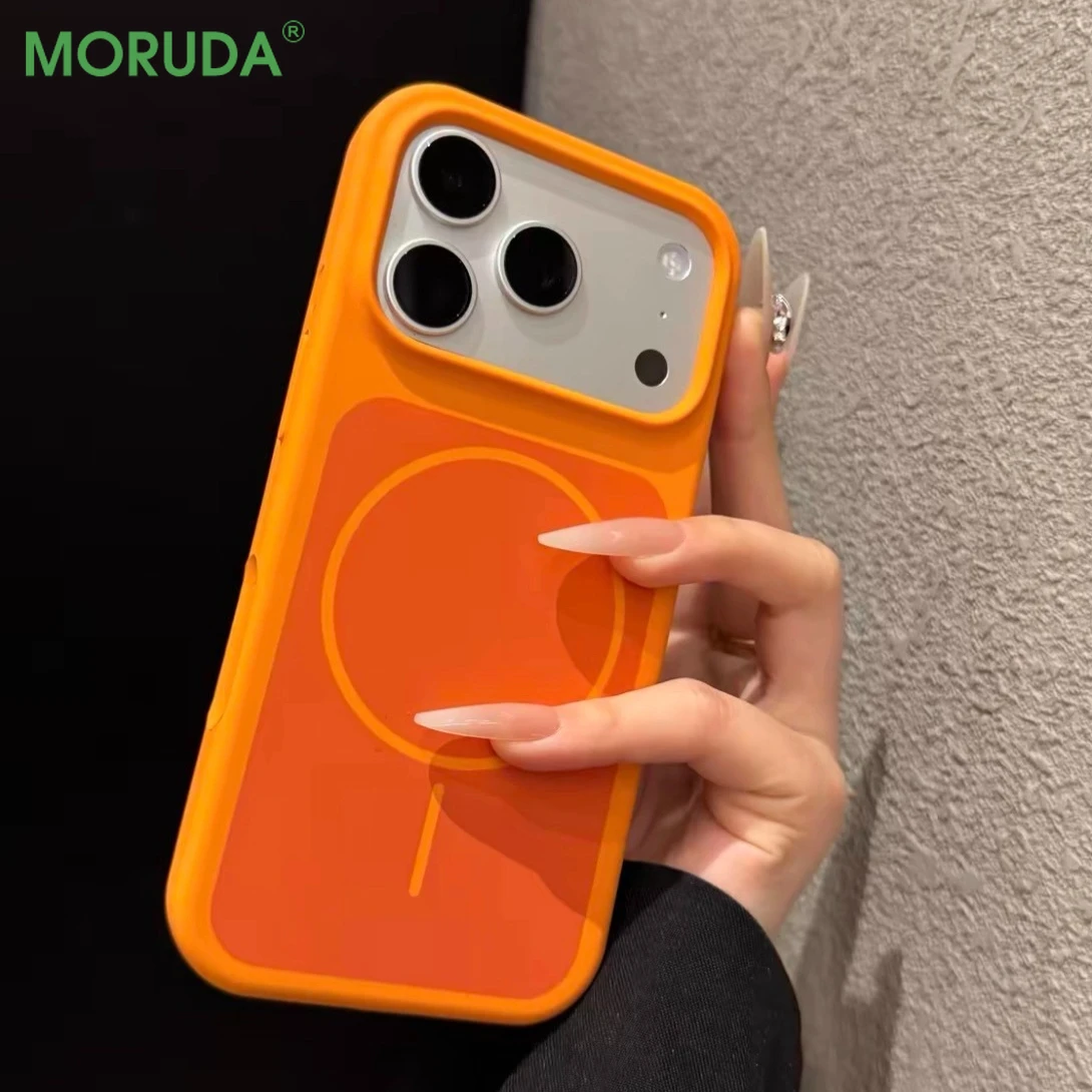 حافظة مغناطيسية من السيليكون السائل مزدوجة اللون لهاتف آيفون 17 برو ماكس، زر ذكي AI لغطاء 17Pro المقاوم للصدمات #1