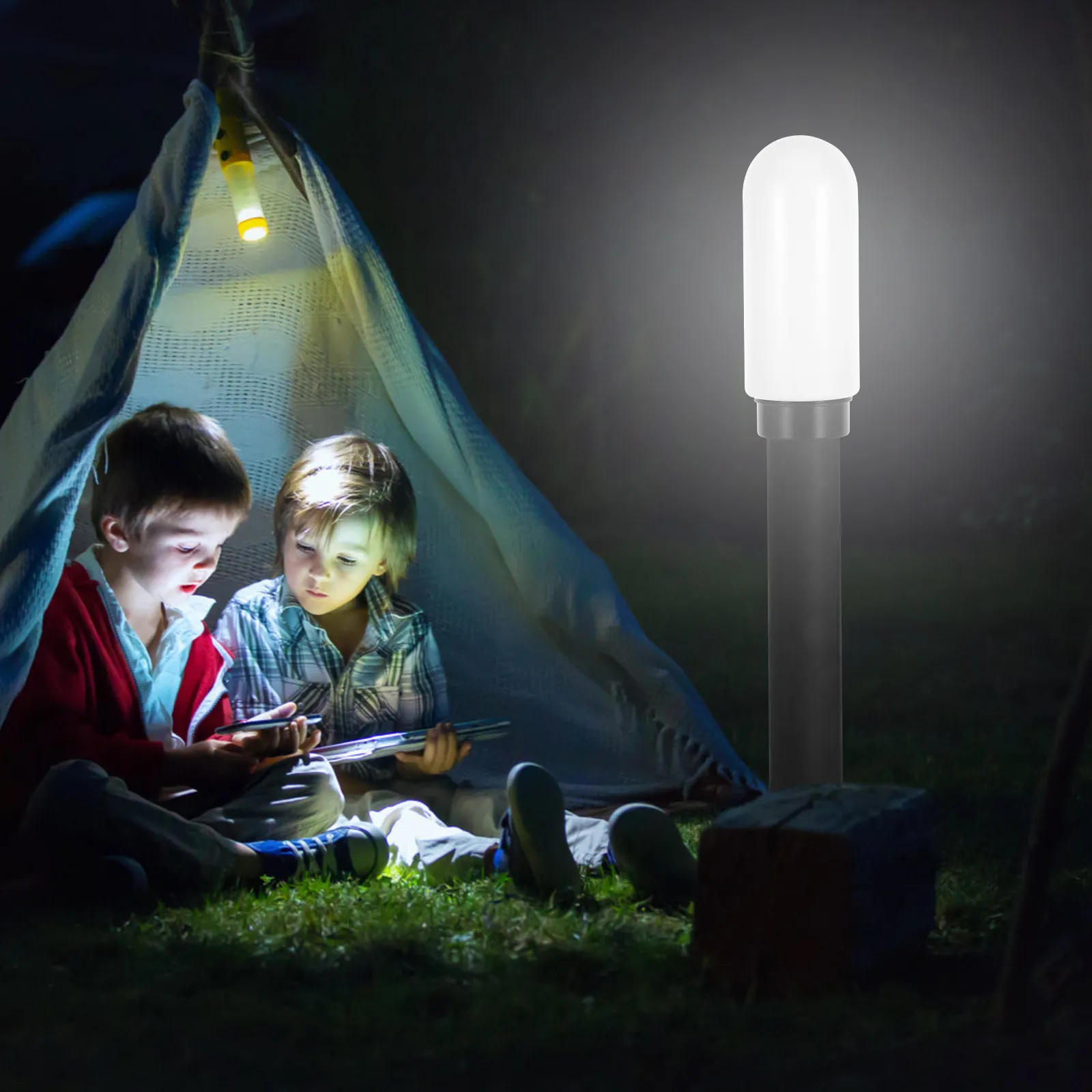 Cylindrical Threaded Garden Lamp Shade Outdoor Light Cover Replacement for Street Porch Patio Lighting Cylinder Lamp Shade