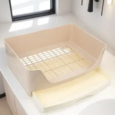 

Rabbit Toilet For Adult Rabbits Guinea Pigs Large Training Corner Tray Non-Slip Easy Clean Portable Pet Litter