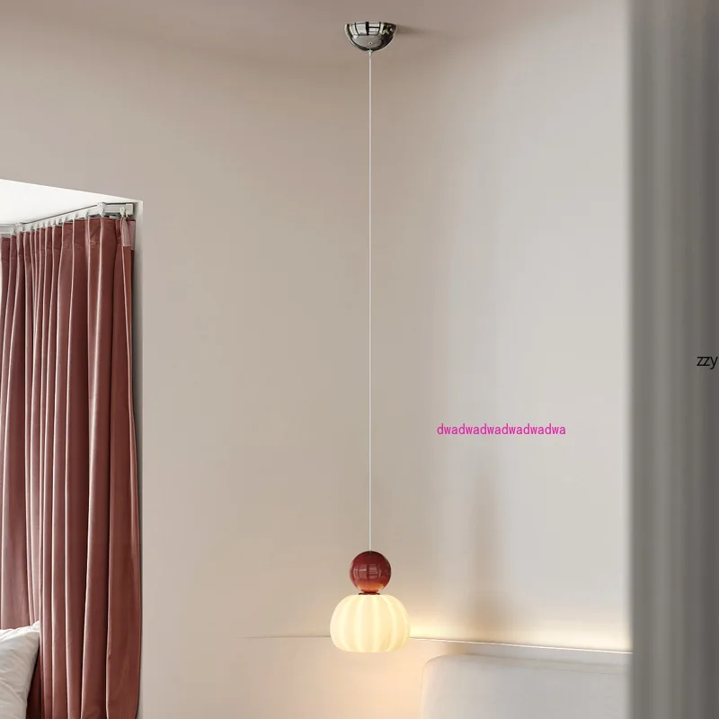 

Cream wind pumpkin bedroom bedside chandelier