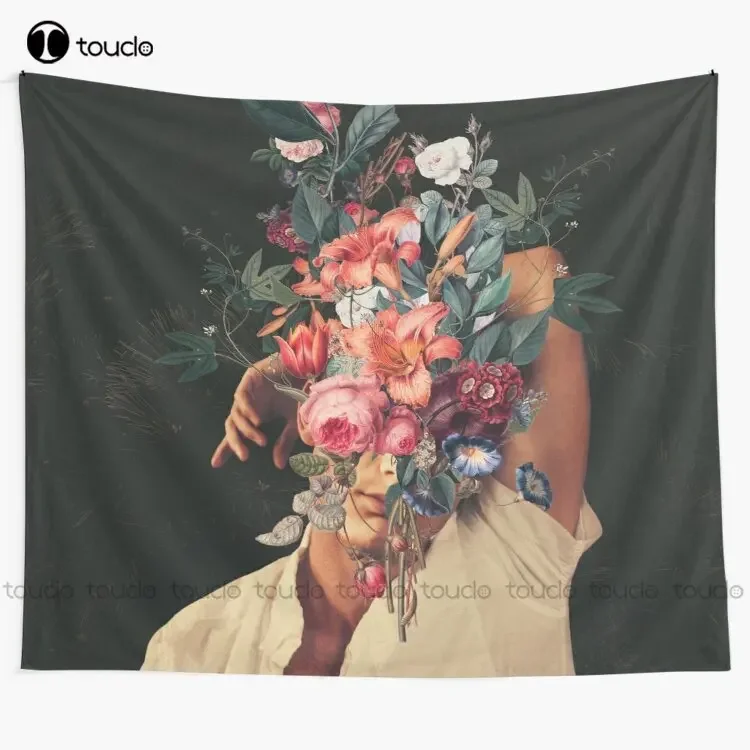 Roses Bloomed Every Time I Thought Of You Tapestry Tapestries Tapestry Blanket Tapestry Bedroom Bedspread Decoration Funny Wall
