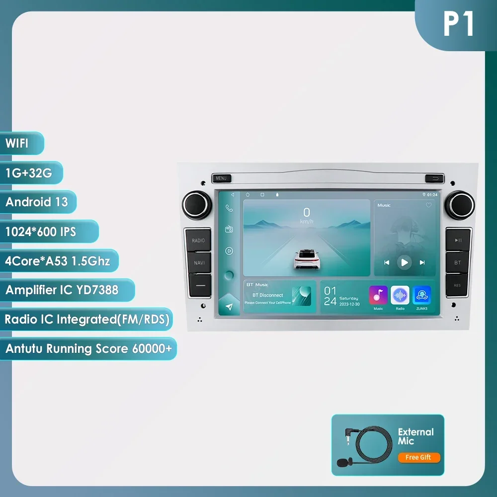Autoradio Carplay Android 2din Auto Gps Voor Opel Astra H J 2004 Vectra Vauxhall Antara Zafira Corsa C D Vivaro Meriva Veda Audio
