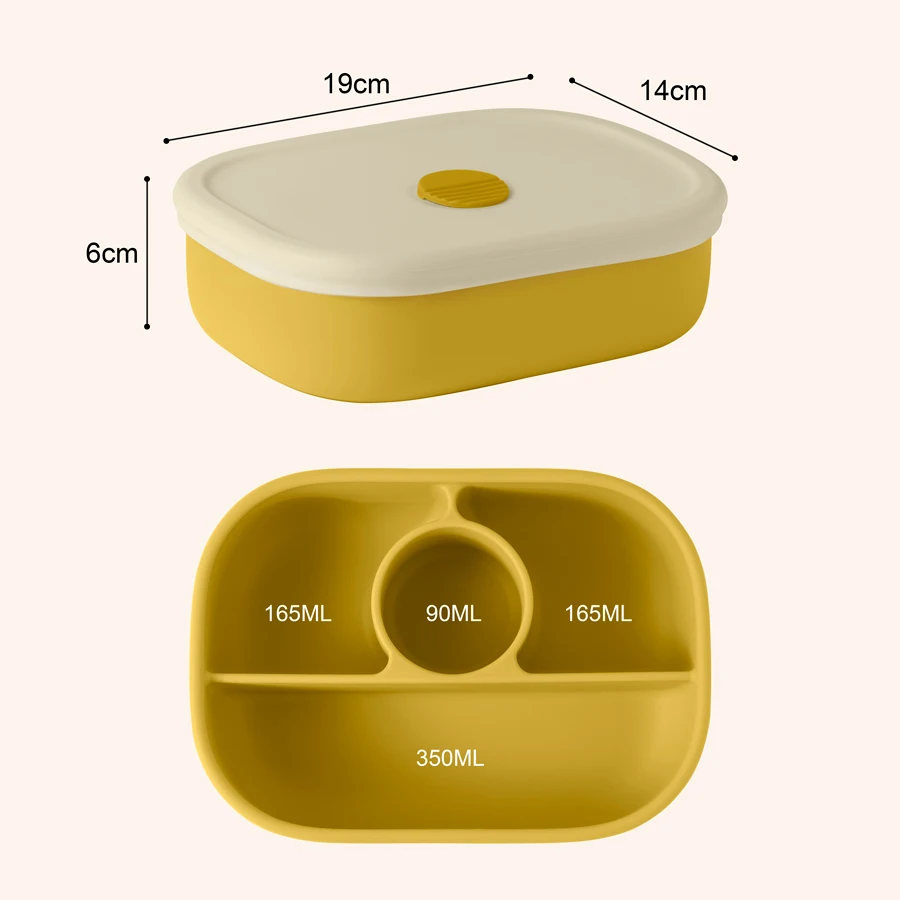 1PCS Baby Feeding Lunch Box With Compartments Lunch Food Container With Lids Portable Bowl Bento Box For Kids School Baby Stuff