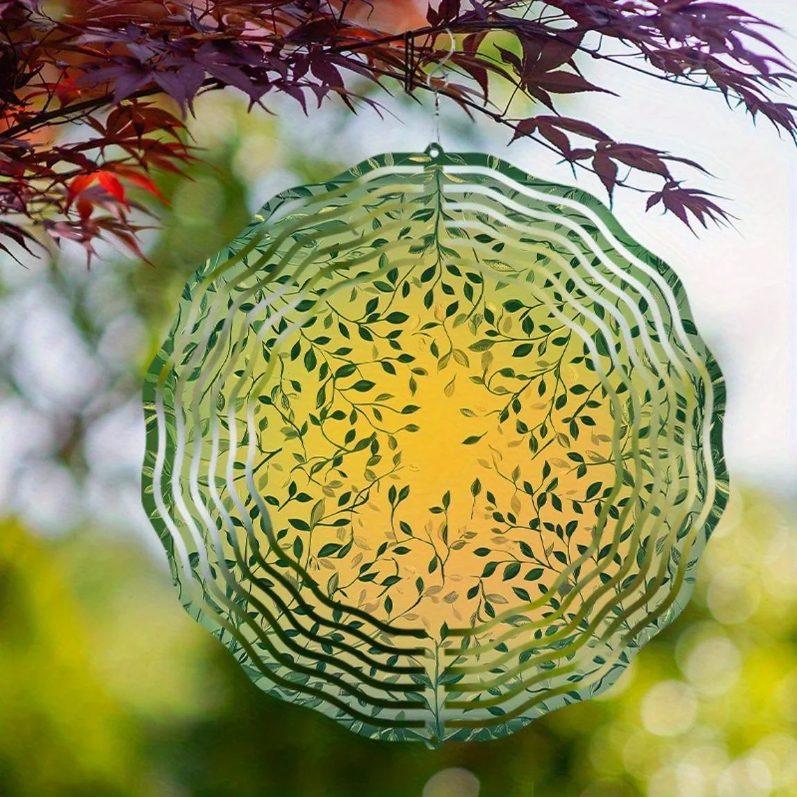 CIFBUY Metall-Windspiel 360° drehbarer Windspinner Garten-Außendekoration Balkon Ganzjahres-Windfänger Ornament