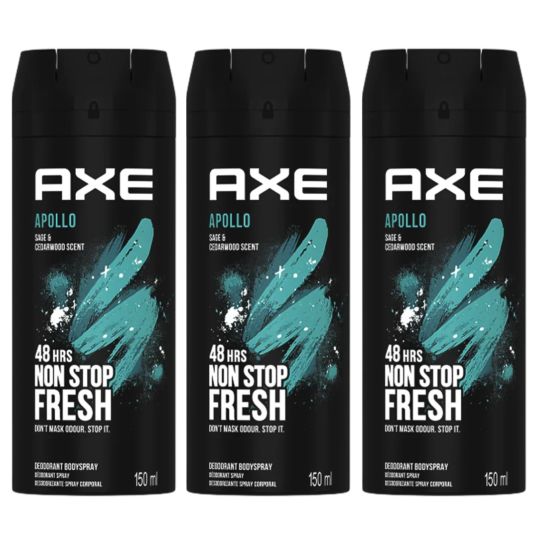Pack 3x150ml - AXE Desodorante Hombre APOLLO Spray 48h