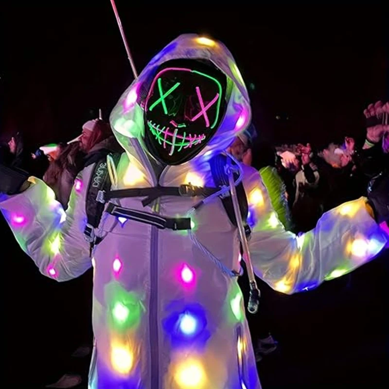 Hiphop LED Kleidung Jacke Hosen Party Leuchtende Kleidung Männer Frauen Karneval Konzert Leuchtende Kostüme Leistung Liefert