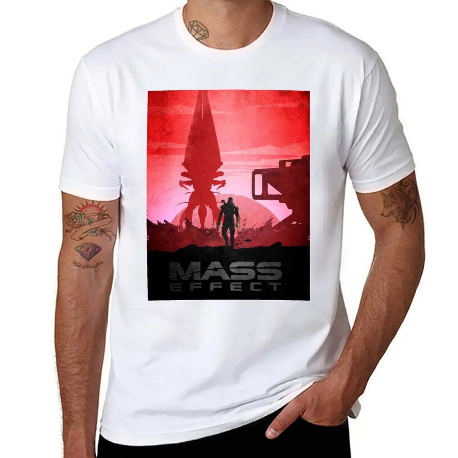 

Mass effect T-Shirt man t shirt luxury t shirts cotton 100% T-Shirt
