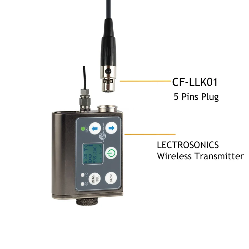 Canfon Lavalier Microphone, Cardioid Pickup Pattern, Five Needle mini XLR Audio Output Interface
