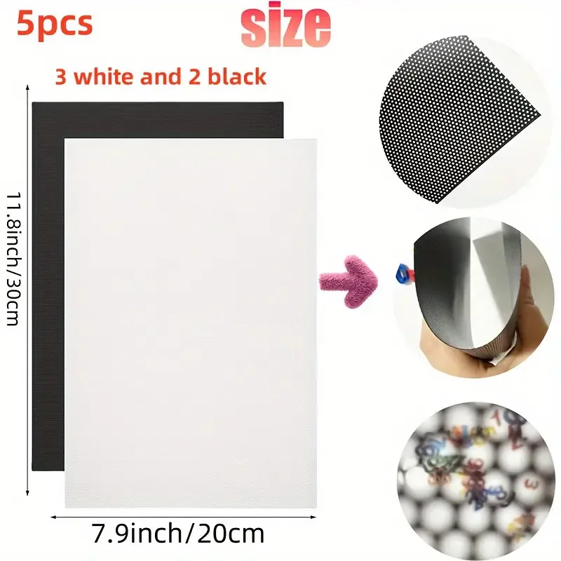 2/5pcs Fursuit Eye Mesh 0.2mm White Black PVC Plastic Mesh Thick Waterproof Printable Mesh for Fursuit Cosplay Props