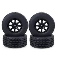 ZD Racing RC Wheel 1:10 Short Course Truck Tires Set 12mm Hub Hex For Trxs Slash HPI VKAR Redcat HSP