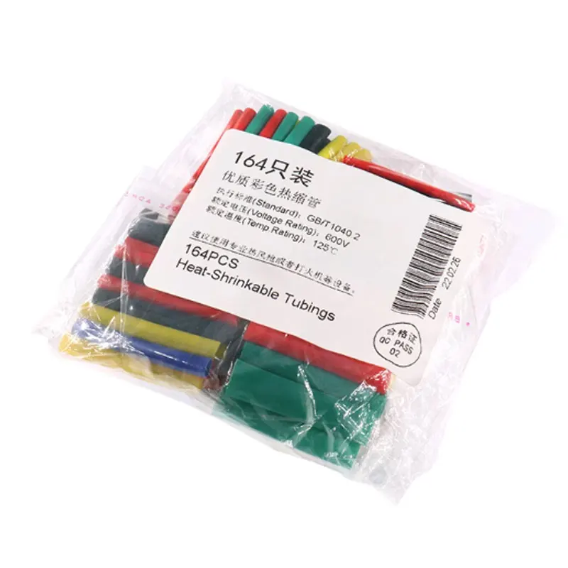 164 قطعة أنابيب الانكماش الحراري العزل التغطيه كابل بيانات حماية الهاتف المحمول الحرارية الكهربائي المحلي إصلاح الكهربائية