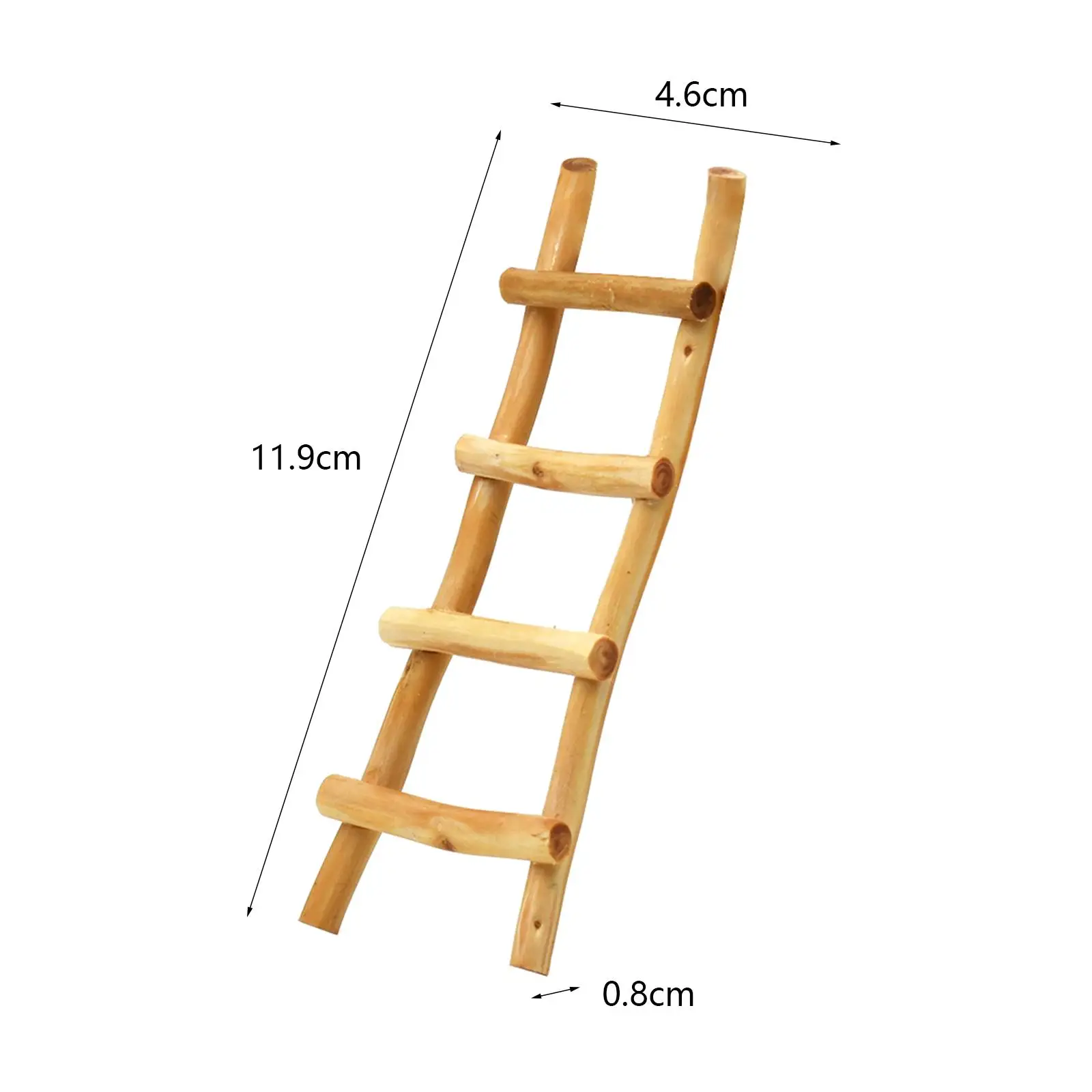 1/12 Wooden Mini Ladders Landscape Decor Dollhouse Decoration Accessories Photo Props 1/12 Mini Wooden Step Ladder for Yard