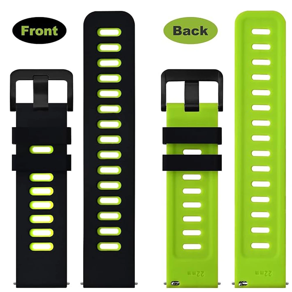 2Pcs 20 22mm Silicone Band For Xiaomi Watch 2 Pro/S3/S2/S1 Active /Mi Watch color 2 Sports bracelet Huawei GT 2e 5 Amazfit strap