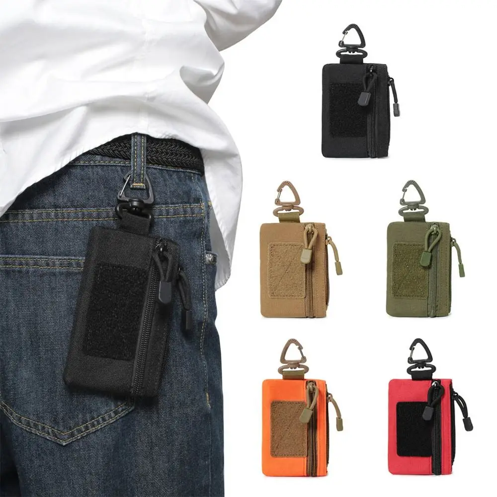 

Mini Key Wallet Multifunctional Solid Color Card Holder Pouch Coin Purse Outdoor Sport Storage Organizer Multifunctional Bag