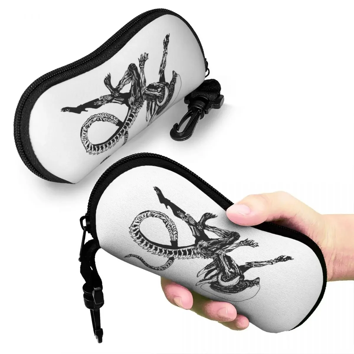 

Xenomorph Alien Movie Shell Glasses Case Protective Sunglasses Box Women Men Soft Eyeglass Bag Pouch