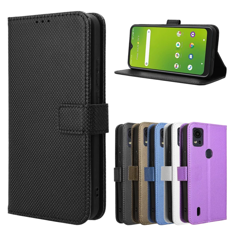 Flip Case For Cricket Icon 5 Wallet Magnetic Luxury Leather Cover For AT&T Motivate 4 Phone Bags Cases