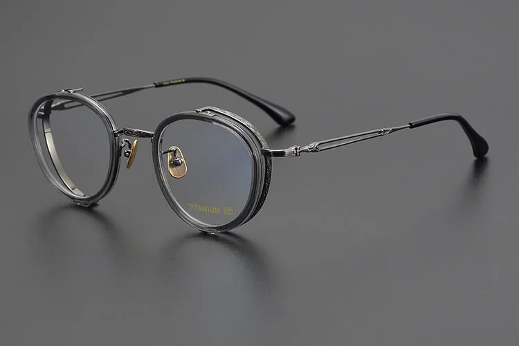 Titan Schildkröte Lesebrille Männlich Handgemachte Schmale Brillen Rahmen Anti Blaues Licht Gläser +1,0 1,5 1,75 2,0 – Detail 26