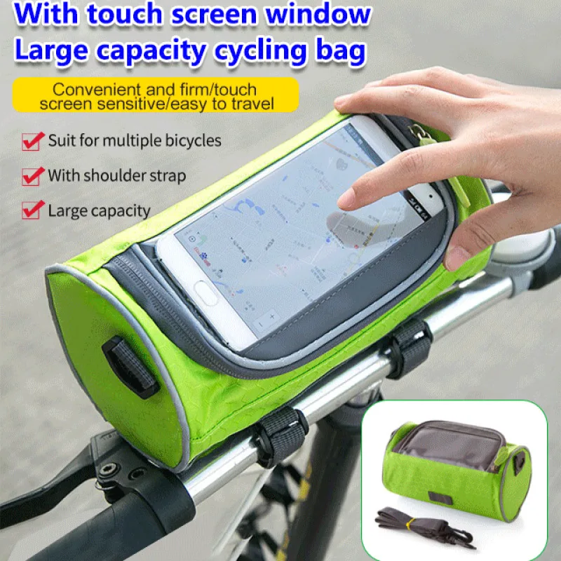 Large Bicycle Bags Handlebar Front Tube Waterproof Bike Phone Bag Touch screen Pack For Student Women Girl Accessories Cycling