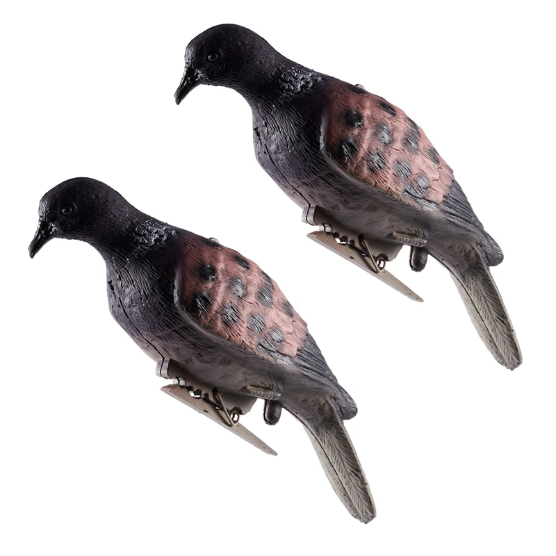 

2PC Hunting Dove Scare Protect Garden Pigeon Decoy Bionic Animal Bait Outdoor Hunting Birds Decoy Accessory