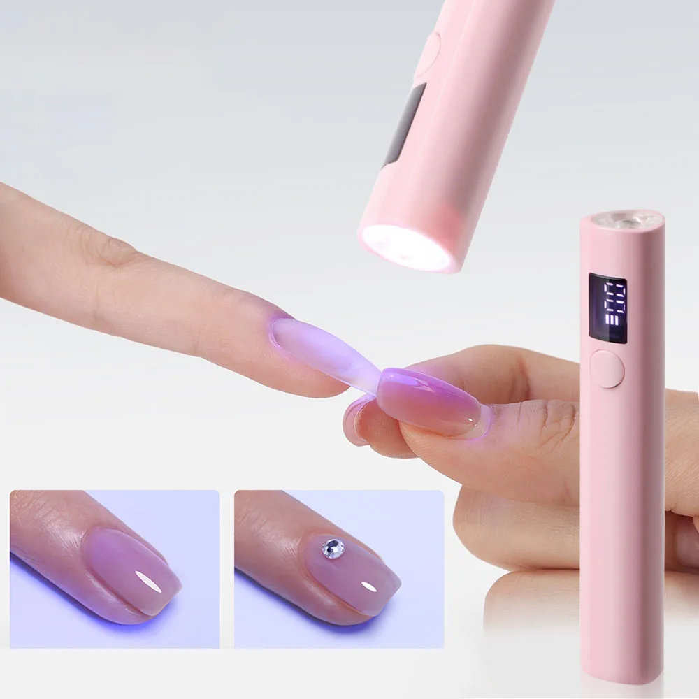 LULAA Handheld Mini Nail Lamp For All Gel Polish Nail Dryer Machine UV LED  Lamp For Manicure  Art Tools  uv lamp  nail led
