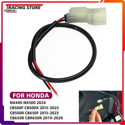 2025 CB500 CB650 2 Pins Aux Outlet Power Connector Socket Cable Plug For Honda NX400 NX500 CB500F CB500X CBR500R CB650F CB650R