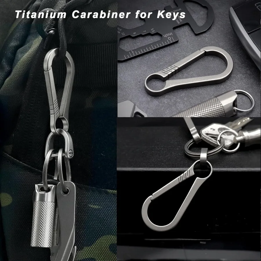 مفتاح كليب حلقة تسلق المفاتيح الثقيلة الصغيرة التيتانيوم مفتاح حامل آمن مفتاح سلسلة كليب #2
