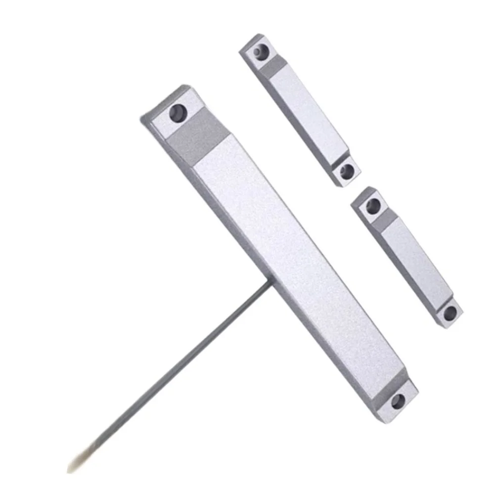 1Pcs Wired Fire Door Magnetic Sensor Dual Switch for Double Doors Industrial Aluminum Alloy 216x27x23mm Waterproof Build