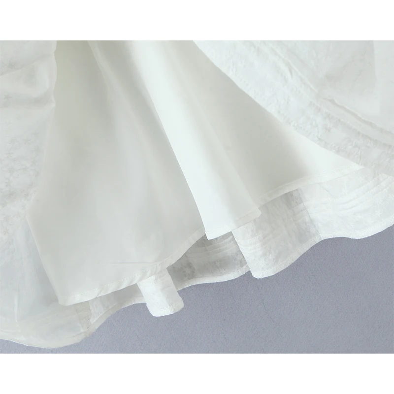 Yenkye doce menina branco estilingue mini vestido feminino estilo francês sexy cintura baixa a linha vestidos de verão férias vestido de renda até robe