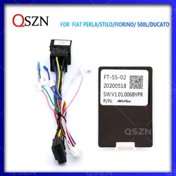 QSZN Android Canbus box RP5-FT-001/FT-SS-02A For FIAT PERLA/STILO/FIORINO/ 500L/DUCATO Wirng Harness Cable Car radio DVD 2 DIn