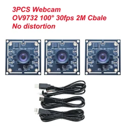 OV9732 1MP Camera Module 100 Degree MJPG/YUY2 Adjustable Manual Focus 1280x720 PCB Board 2m  Cable for WinXP/7/8/10/Linux