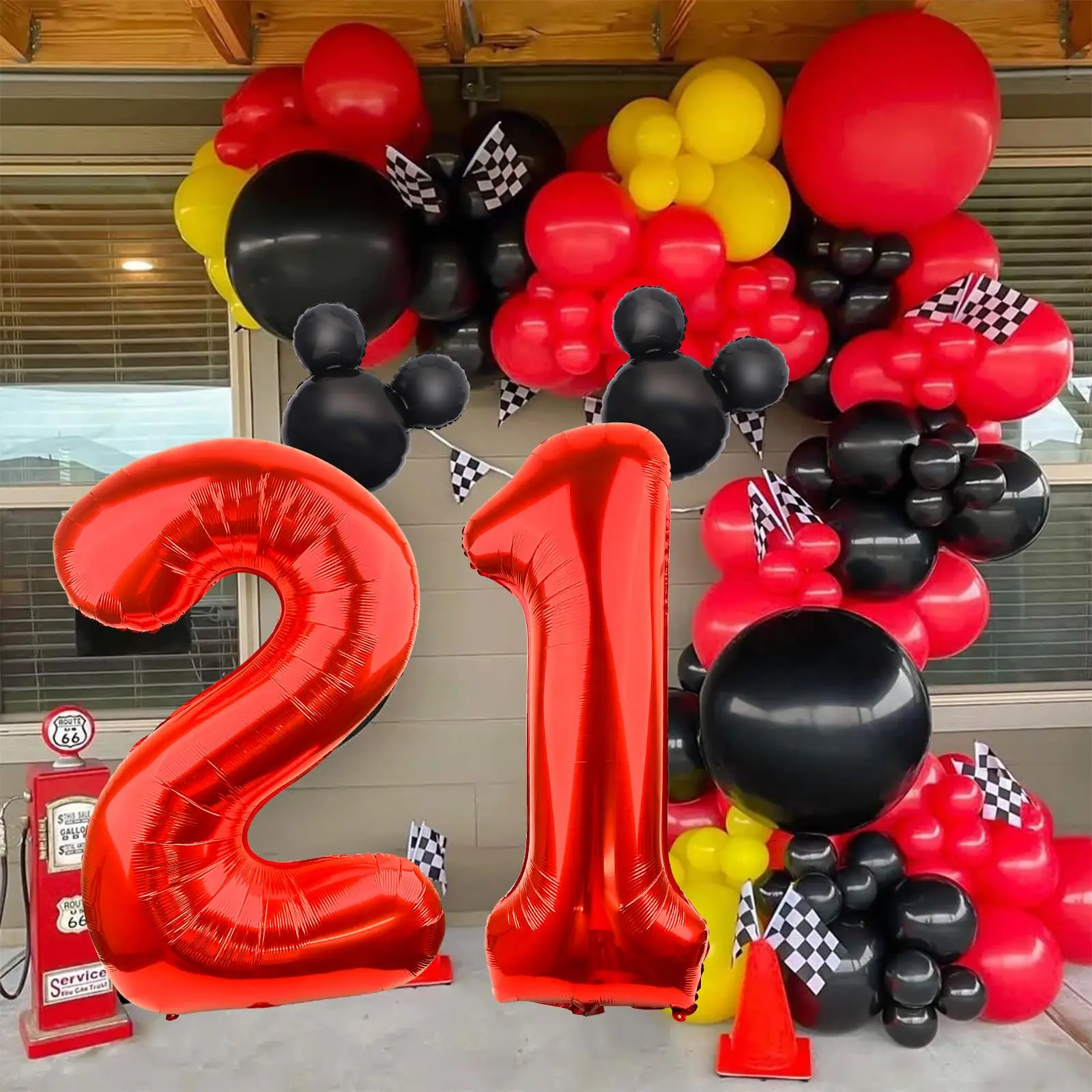 2 PCS 32 Inch Red Foil Balloons 0-9 Number Cat Head Balloons Kids Toy Happy Birthday Wedding Party Decoration Shower Big Globe