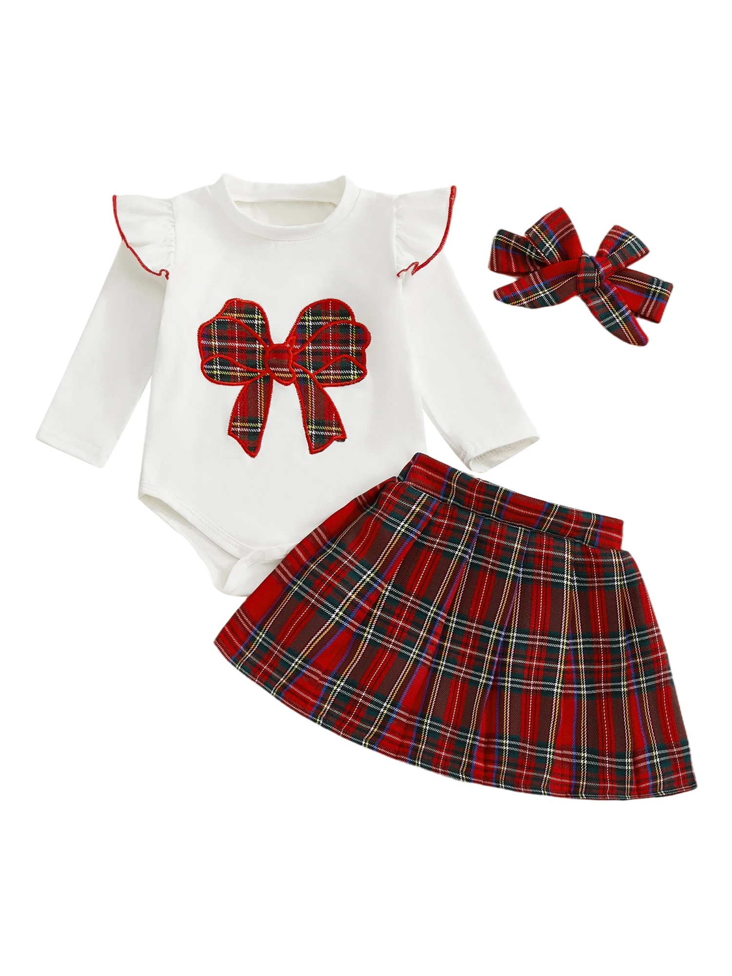 

Toddler Girl Winter Outfit Red Velvet Dress with Faux Fur Trim and Matching Headband 2 Piece Set for Christmas Party